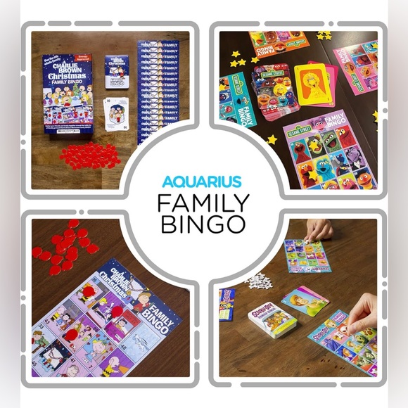 NEW Peanuts Charlie Brown Christmas Family Bingo Card Game Snoopy Lucy Linus - Picture 5 of 6